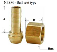 Brass Ball End Swivel Diagram